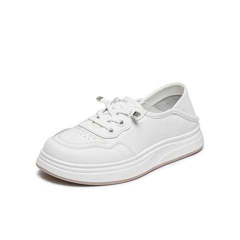 百丽简约百搭小白鞋女2025秋新商场同款舒适两穿休闲板鞋E4U1DCM5