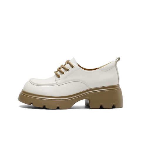 百丽英伦风牛津鞋女2025秋新商场同款真皮厚底增高单鞋E1X1DCM5