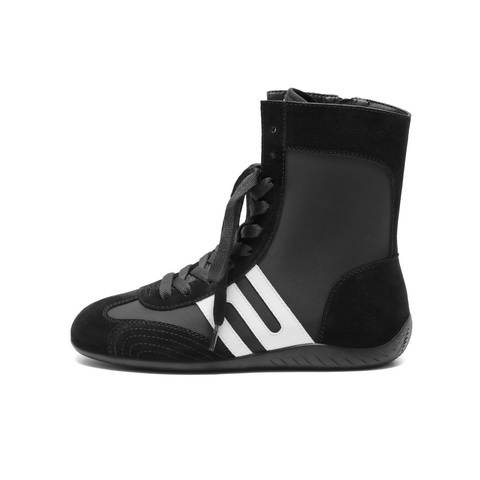 百丽潮酷高帮休闲鞋女2025秋新商场同款薄底运动休闲鞋E3M1DCD5