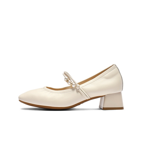 百丽复古时装玛丽珍鞋女2025秋新商场同款质感真皮单鞋E1T1DCQ5