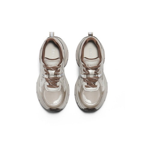 百丽拼接撞色老爹鞋女2025秋新商场同款增高厚底休闲鞋E4Q1DCM5