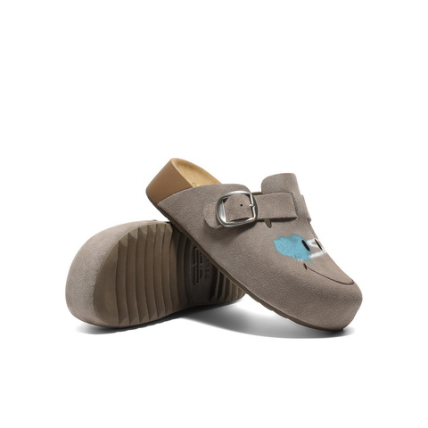 百丽SMILEY联名涂鸦勃肯鞋女2025秋新商场同款厚底拖鞋D8R2DCH5