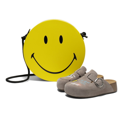 百丽SMILEY联名涂鸦勃肯鞋女2025秋新商场同款厚底拖鞋D8R2DCH5