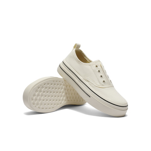 百丽简约百搭帆布鞋女2025秋新厚底便捷无系带休闲鞋B2699CM5