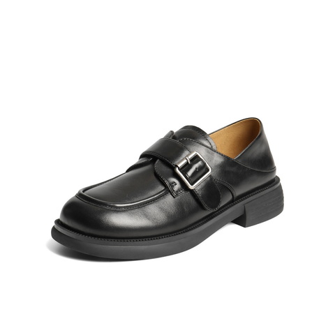 百丽复古乐福鞋女2025秋新商场同款真皮两穿便士乐福鞋D9W1DCM5