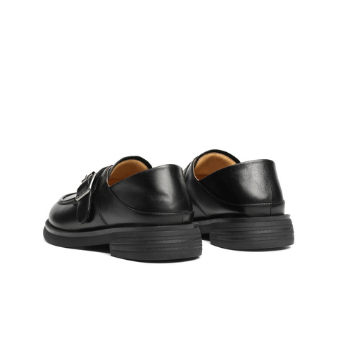 百丽复古乐福鞋女2025秋新商场同款真皮两穿便士乐福鞋D9W1DCM5