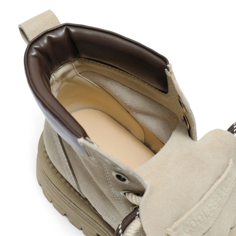 百丽复古双鞋带工装靴女2025冬新厚底增高户外休闲短靴B2745DD5