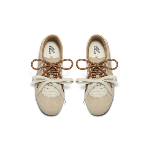 百丽时尚撞色阿甘鞋女2025秋新商场同款舒适薄底休闲鞋E4A1DCM5