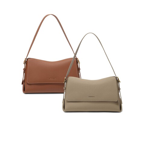 百丽包包女2025新商场同款牛皮质感通勤单肩斜挎小方包M8605DX5