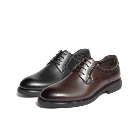 百丽绅士商务皮鞋男2025新款冬商场同款牛皮革正装鞋加绒8VS01DM5