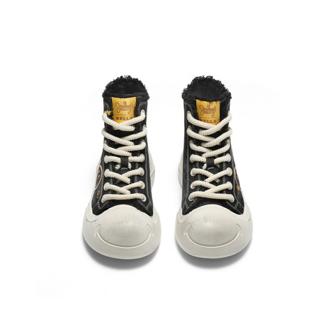 百丽SMILEY联名涂鸦帆布鞋女2025秋新商场同款厚底休闲鞋3ZJC5CD5