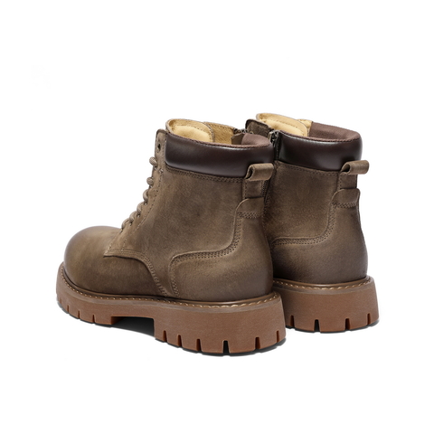 百丽户外潮搭工装靴男2025新款冬商场同款厚底休闲保暖靴8WH01DD5