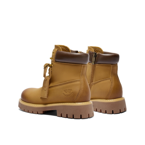 百丽时尚舒适工装靴女2025冬新商场同款复古休闲短靴B9S1DDD5