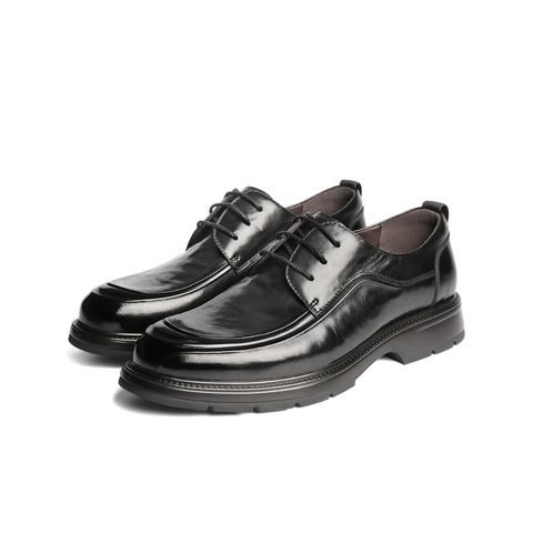 百丽上班商务鞋男鞋2025新款秋季牛皮革简约舒适休闲皮鞋A2039CM5