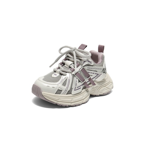 百丽复古撞色老爹鞋女童2025秋新商场同款舒适运动休闲鞋V3102C85