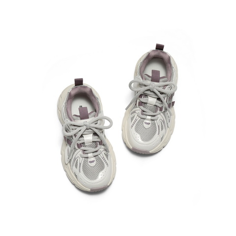 百丽复古撞色老爹鞋女童2025秋新商场同款舒适运动休闲鞋V3102C85