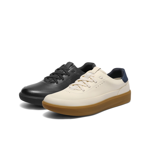 百丽时尚百搭小白鞋男2025新款秋季舒适简约厚底休闲板鞋A2153CM5