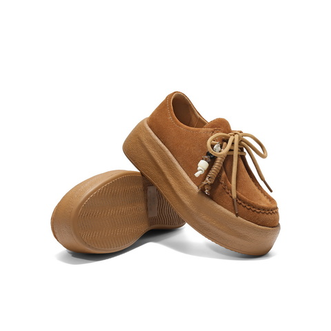 百丽复古流苏穿珠勃肯鞋女2025秋新舒适柔软厚底休闲鞋B2856CM5