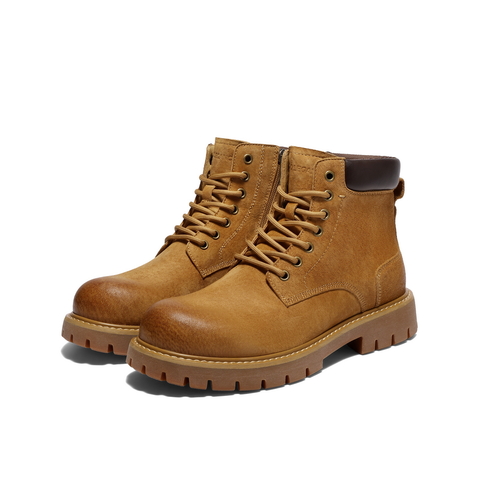 百丽户外潮搭工装靴男2025新款冬商场同款厚底休闲保暖靴8WH01DD5