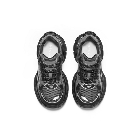 百丽舒适透气大网孔老爹鞋女2025秋新厚底增高潮酷休闲鞋E7Q1DCM5