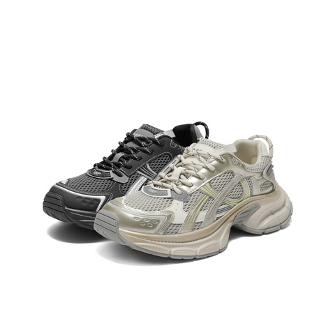 百丽舒适透气大网孔老爹鞋女2025秋新厚底增高潮酷休闲鞋E7Q1DCM5