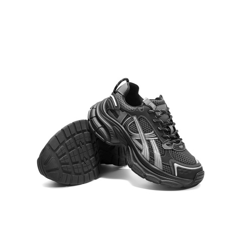 百丽舒适透气大网孔老爹鞋女2025秋新厚底增高潮酷休闲鞋E7Q1DCM5