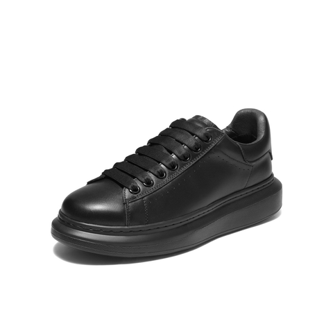 百丽百搭小白鞋男2025秋新商场同款牛皮厚底休闲板鞋加绒8LB01CM5