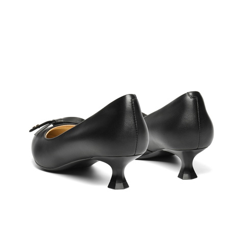 百丽气质高跟单鞋女2025秋新真皮尖头通勤浅口单鞋B2803CQ5