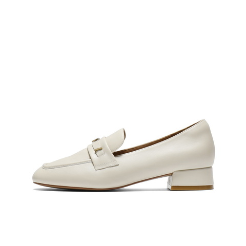 百丽气质通勤乐福鞋女2025秋新真皮舒适质感单鞋B2846CM5