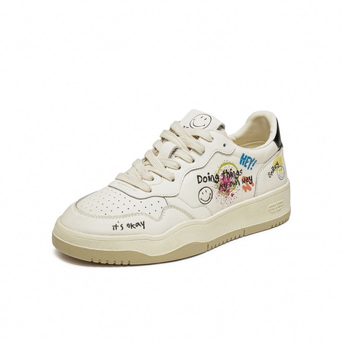 百丽SMILEY联名涂鸦小白鞋女2025秋新商场同款百搭休闲鞋E6Y1DCM5