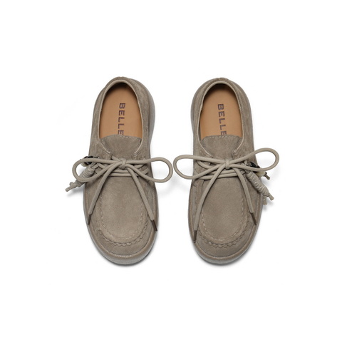 百丽复古流苏穿珠勃肯鞋女2025秋新舒适柔软厚底休闲鞋B2856CM5