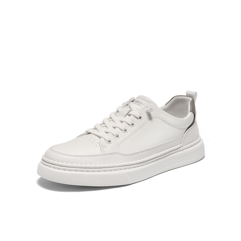 百丽时尚百搭小白鞋男2025新款秋商场同款免系带休闲板鞋8XD01CM5