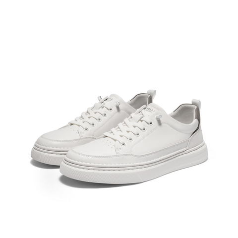 百丽时尚百搭小白鞋男2025新款秋商场同款免系带休闲板鞋8XD01CM5