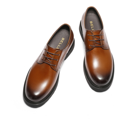 百丽绅士商务正装皮鞋男士2025新款秋季牛皮革新郎结婚鞋A2030CM5