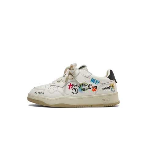 百丽SMILEY联名涂鸦板鞋女童2025秋新商场同款潮酷休闲鞋61800C85