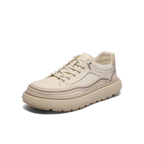 百丽厚底增高休闲鞋男2025新款秋季商场同款套脚工装板鞋8XE01CM5