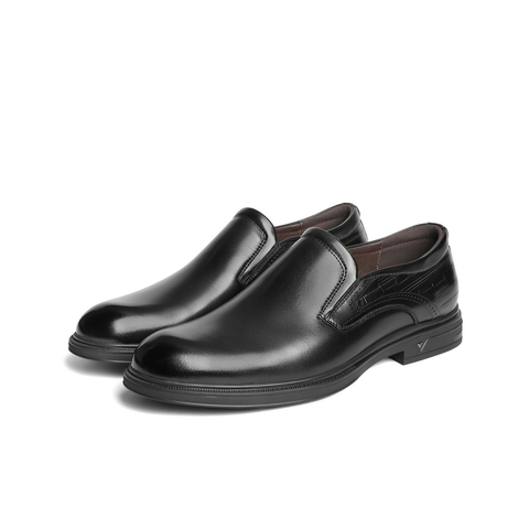 百丽一脚蹬商务鞋男2025新秋商场同款牛皮革正装乐福皮鞋8TR02CM5