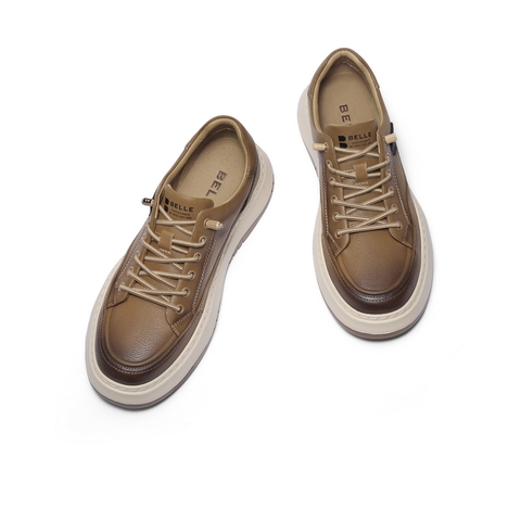 百丽厚底增高休闲板鞋男2025新款秋季户外潮搭套脚工装鞋A2159CM5