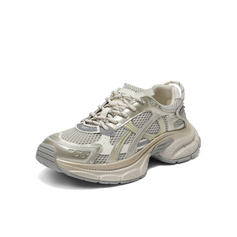 百丽舒适透气大网孔老爹鞋女2025秋新厚底增高潮酷休闲鞋E7Q1DCM5