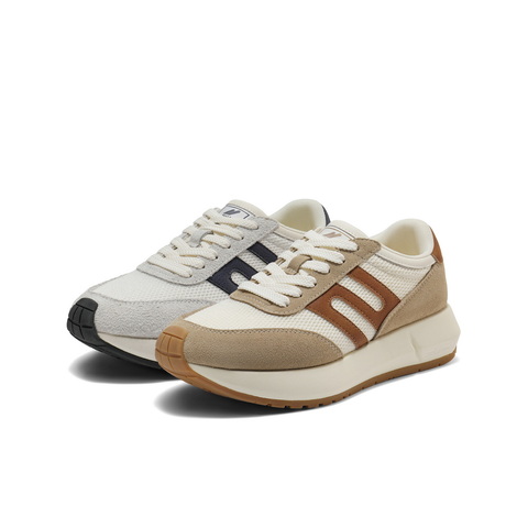 百丽复古撞色阿甘鞋女2025秋新商场同款厚底增高休闲鞋E4R1DCM5