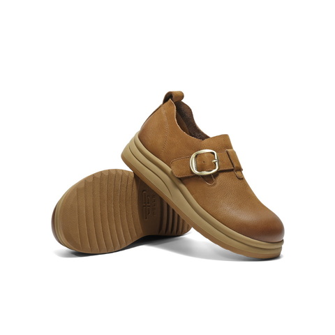 百丽复古擦色勃肯鞋女2025秋新商场同款真皮厚底休闲单鞋E7C1DCM5