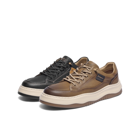 百丽厚底增高休闲板鞋男2025新款秋季户外潮搭套脚工装鞋A2159CM5