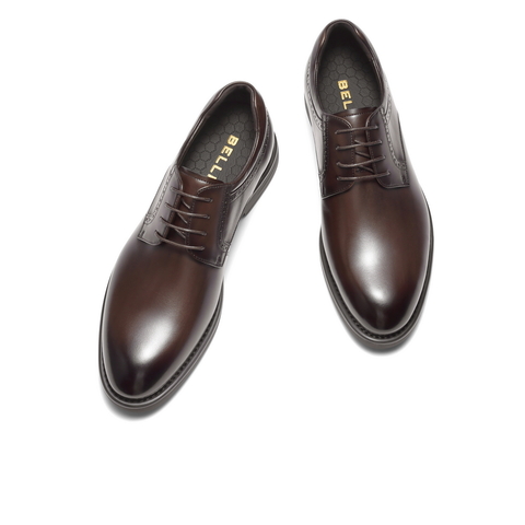 百丽绅士商务皮鞋男2025新款冬商场同款牛皮革正装鞋加绒8VS01DM5