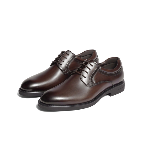 百丽绅士商务皮鞋男2025新款冬商场同款牛皮革正装鞋加绒8VS01DM5