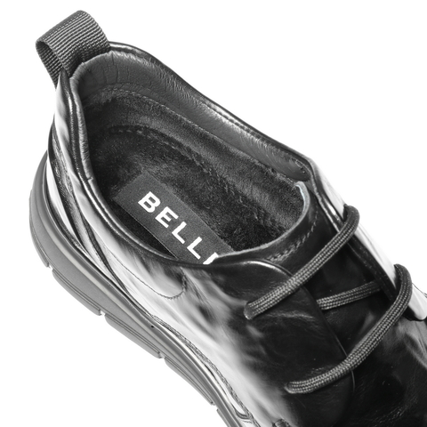 百丽质感商务皮鞋男2025新款冬季复古抓纹牛皮休闲鞋加绒A2192DM5