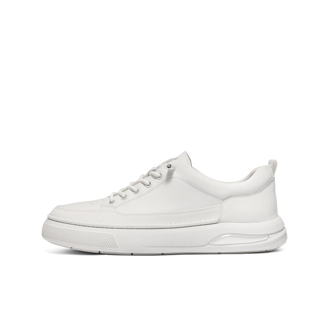 百丽时尚百搭休闲鞋男2025新款冬商场同款牛皮革套脚板鞋D3MA6DM5