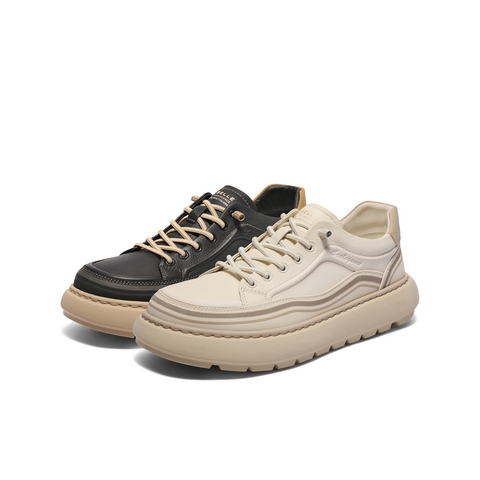 百丽厚底增高休闲鞋男2025新款秋季商场同款套脚工装板鞋8XE01CM5