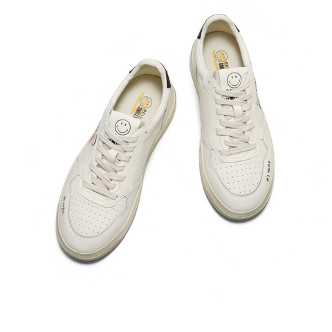 百丽SMILEY联名涂鸦小白鞋男2025新款厚底休闲板鞋8WZ01CM5