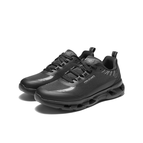 百丽户外休闲健步鞋男2025新秋商场款镂空厚底跑步运动鞋8XH01CM5