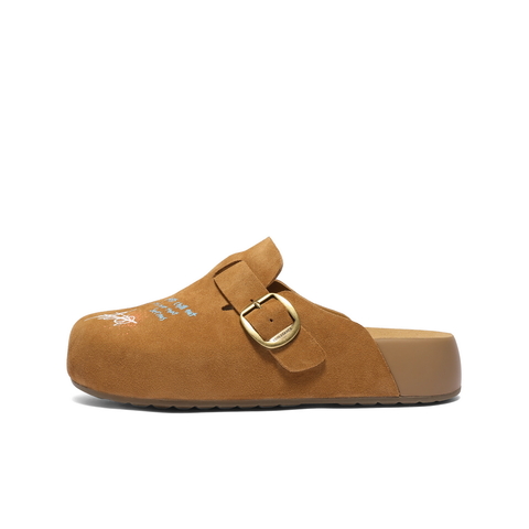 百丽SMILEY联名涂鸦勃肯鞋男2025新款秋季厚底拖鞋A2241CT5